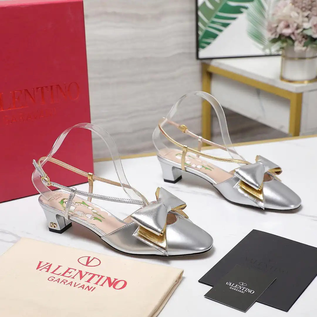 Valentino 6W2S0LB6QLJ_R1U  Bowow Slingback Pumps In Lambskin 45MM V98927