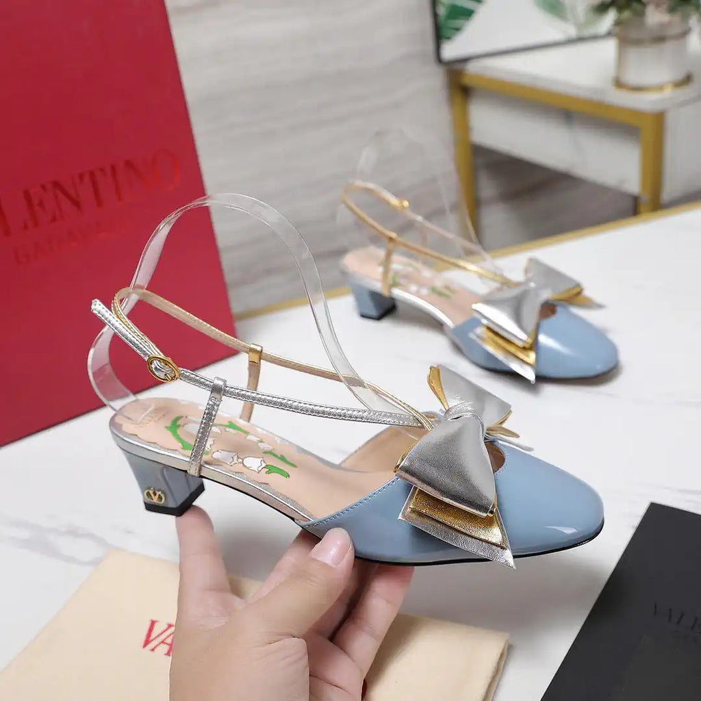 Valentino 6W2S0LB6QLJ_R1U  Bowow Slingback Pumps In Lambskin 45MM V98928