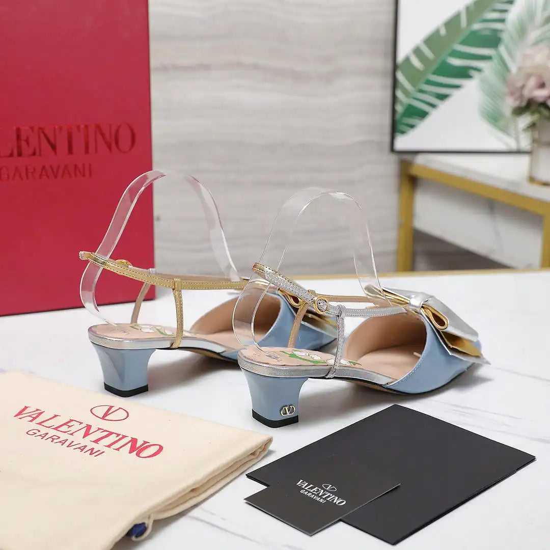 Valentino 6W2S0LB6QLJ_R1U  Bowow Slingback Pumps In Lambskin 45MM V98928