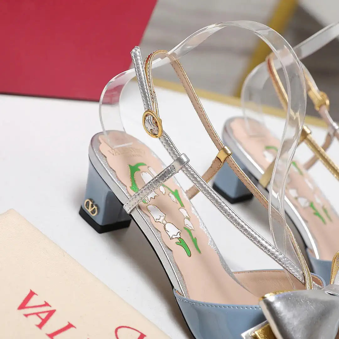 Valentino 6W2S0LB6QLJ_R1U  Bowow Slingback Pumps In Lambskin 45MM V98928