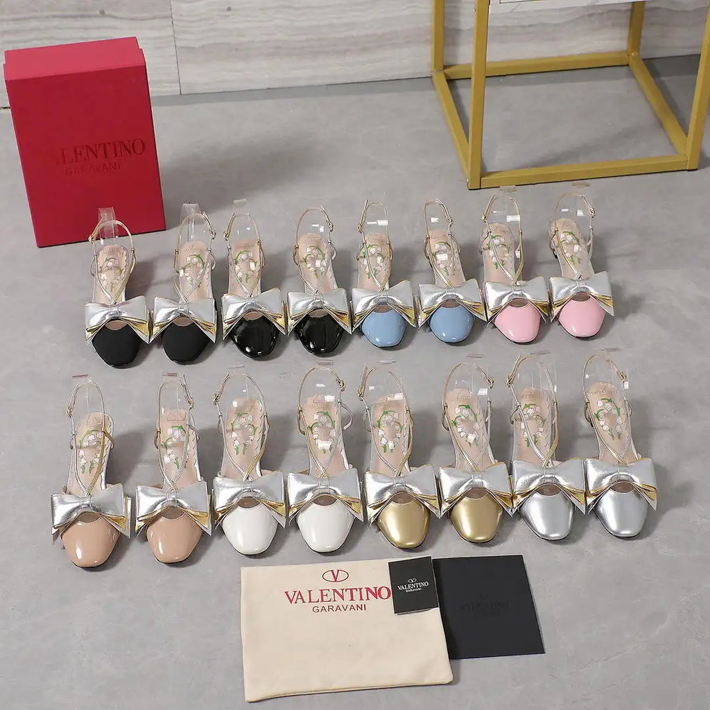 Valentino 6W2S0LB6QLJ_R1U  Bowow Slingback Pumps In Lambskin 45MM V98928