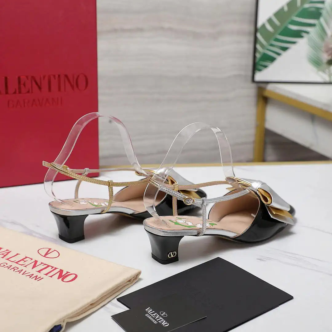 Valentino 6W2S0LB6QLJ_R1U  Bowow Slingback Pumps In Lambskin 45MM V98929