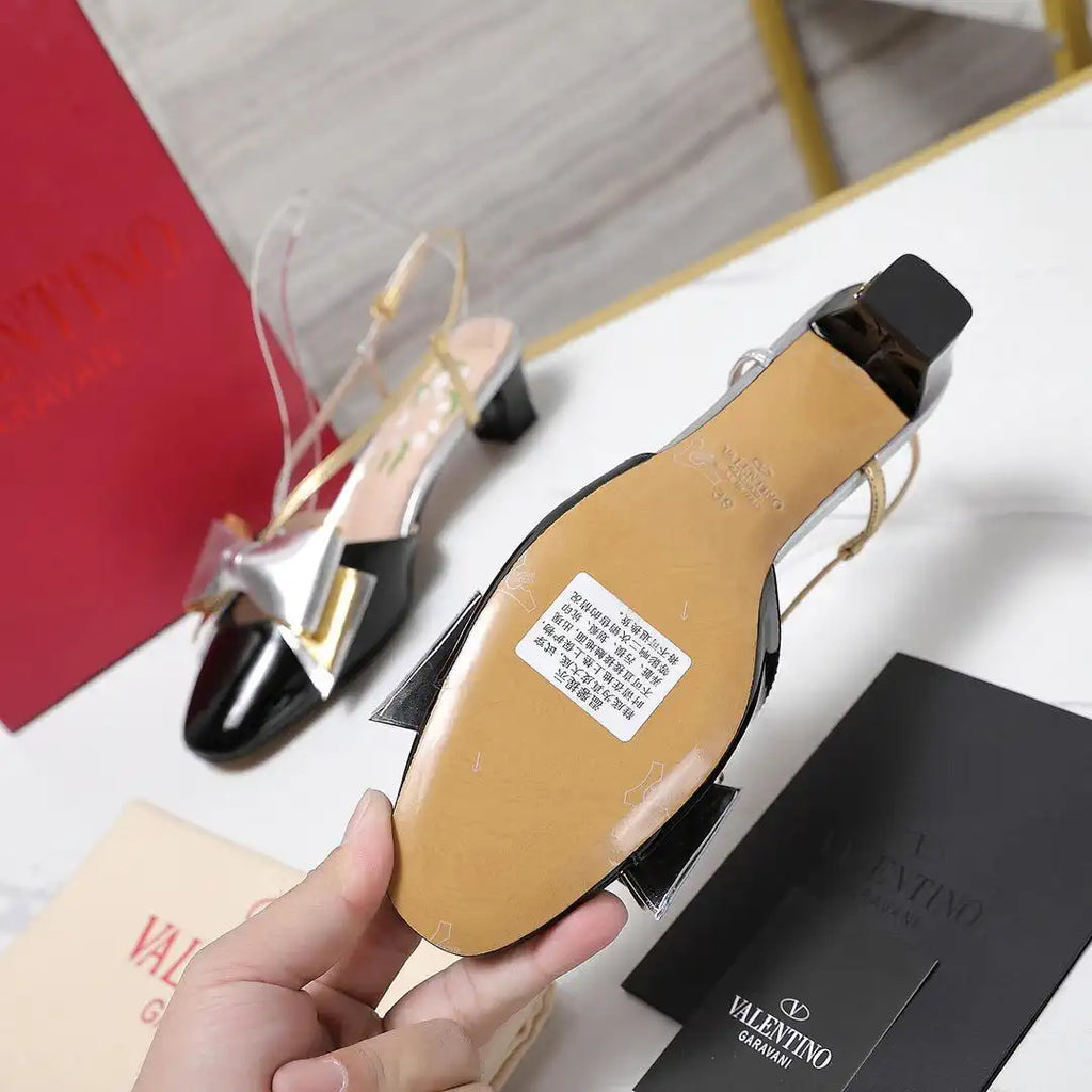 Valentino 6W2S0LB6QLJ_R1U  Bowow Slingback Pumps In Lambskin 45MM V98929