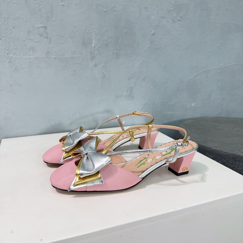 Valentino 6W2S0LB6QLJ_R1U  Bowow Slingback Pumps In Moir¨¨ Fabric 45Mm V98920