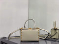 Valentino 7300 Rockstud Alcove Grainy Calfskin BOX Bag XW2B0J73 Beige