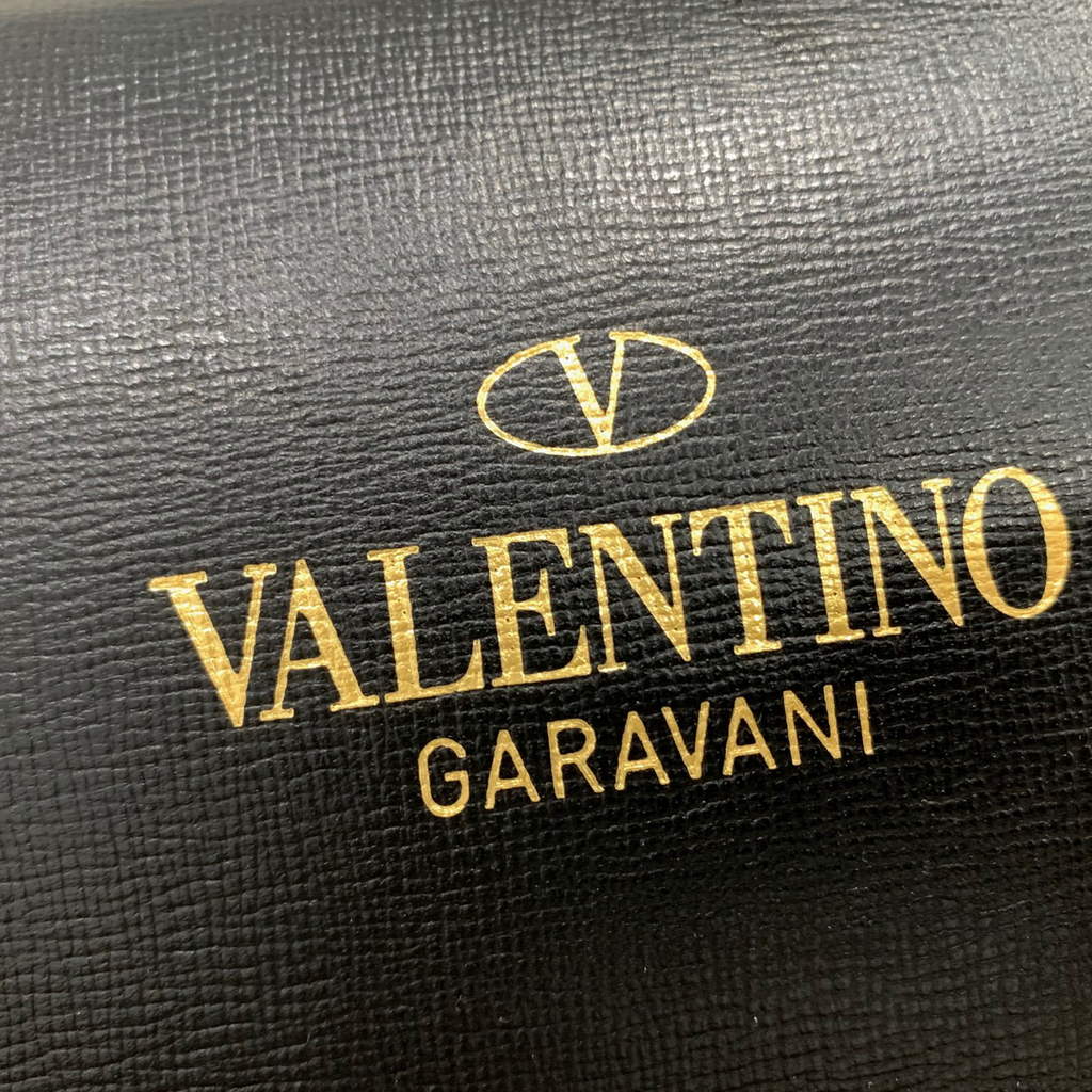 Valentino 7300 Rockstud Alcove Grainy Calfskin BOX Bag XW2B0J73 Black
