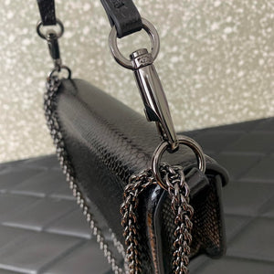 Valentino 8W2B0K53SPV_C8N Garavani Locò small shoulder bag in laminated elaphe Black - Default Title - View 5