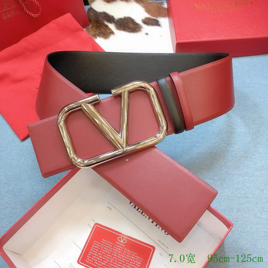 Valentino Belts Designer Valentino Buckle Leisure Belt Wide 7.0CM V00821 - '--Please Select-- - View 1