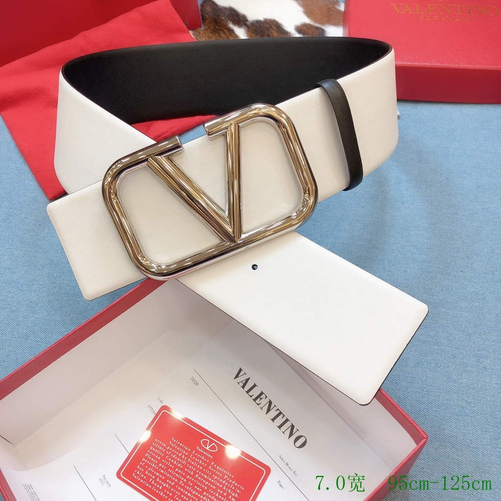 Valentino Belts Designer Valentino Buckle Leisure Belt Wide 7.0CM V00822 - '--Please Select-- - View 1