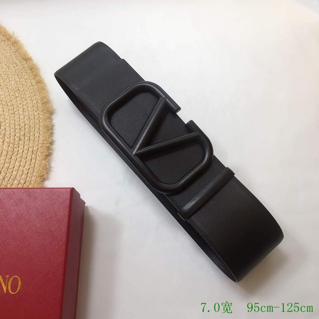 Valentino Belts Designer Valentino Buckle Leisure Belt Wide 7.0CM V00830 - '--Please Select-- - View 1