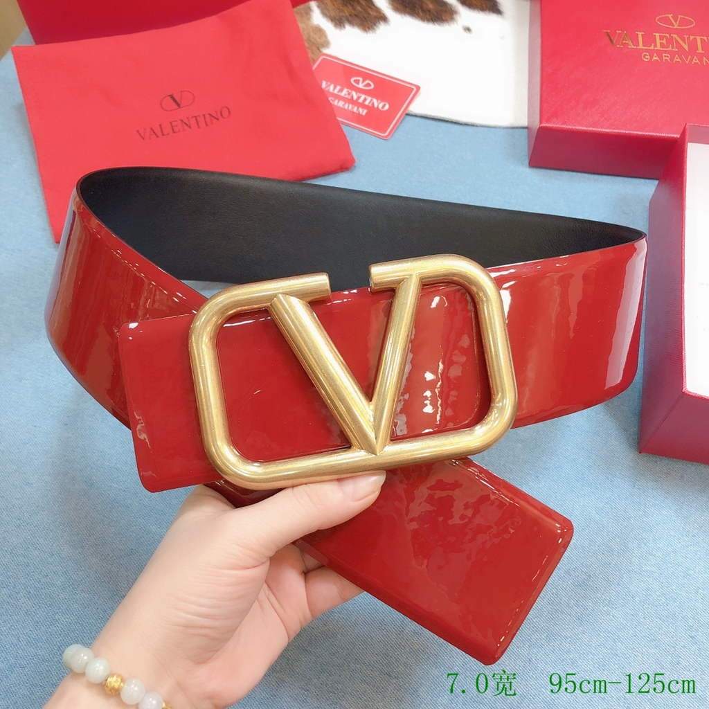 Valentino Belts Designer Valentino Buckle Leisure Belt Wide 7.0CM V00835 - '--Please Select-- - View 1