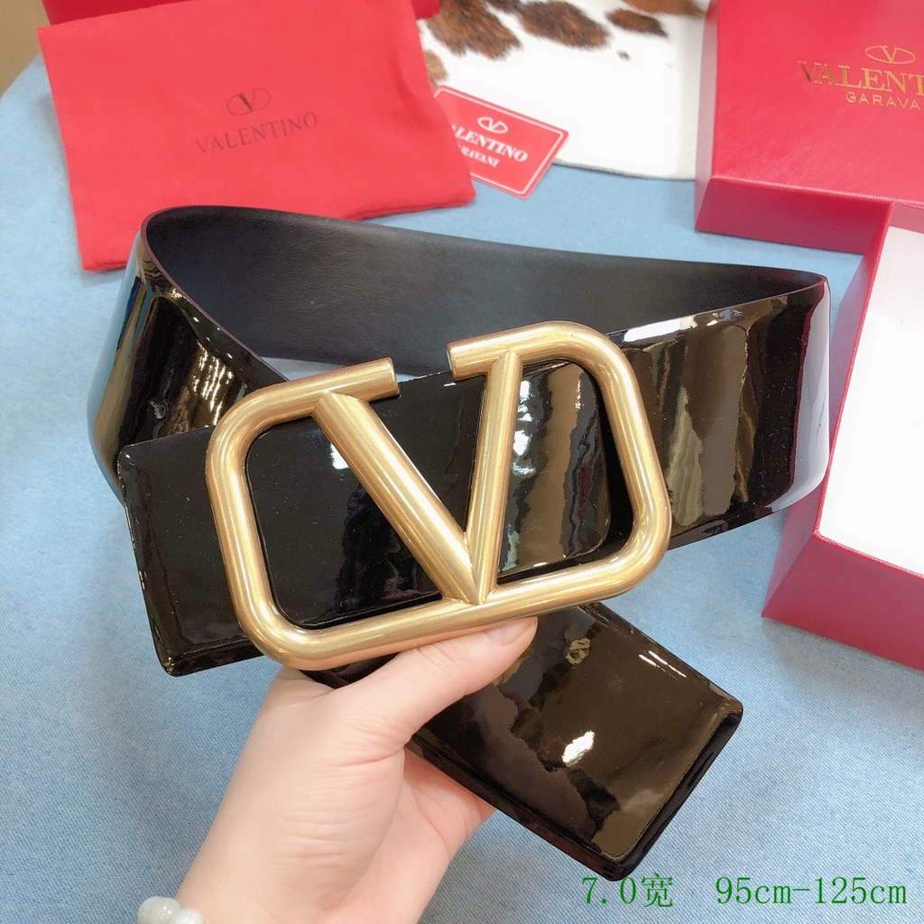 Valentino Belts Designer Valentino Buckle Leisure Belt Wide 7.0CM V00837 - '--Please Select-- - View 1