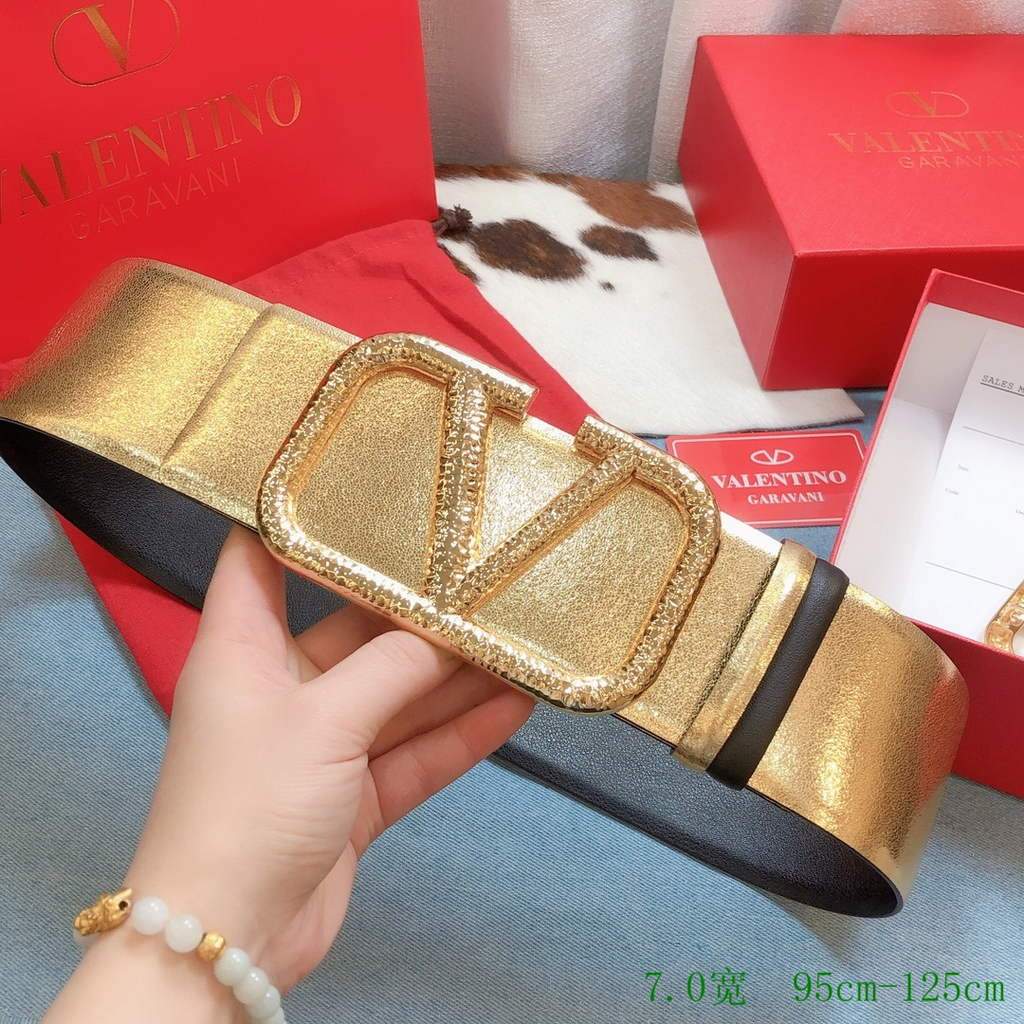 Valentino Belts Designer Valentino Buckle Leisure Belt Wide 7.0CM V00842 - '--Please Select-- - View 1