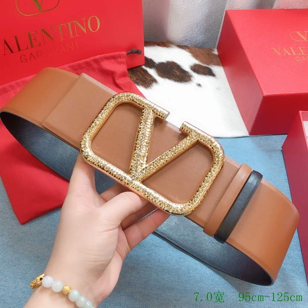 Valentino Belts Designer Valentino Buckle Leisure Belt Wide 7.0CM V00844 - '--Please Select-- - View 1