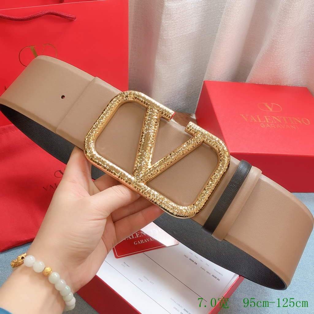 Valentino Belts Designer Valentino Buckle Leisure Belt Wide 7.0CM V00845 - '--Please Select-- - View 1