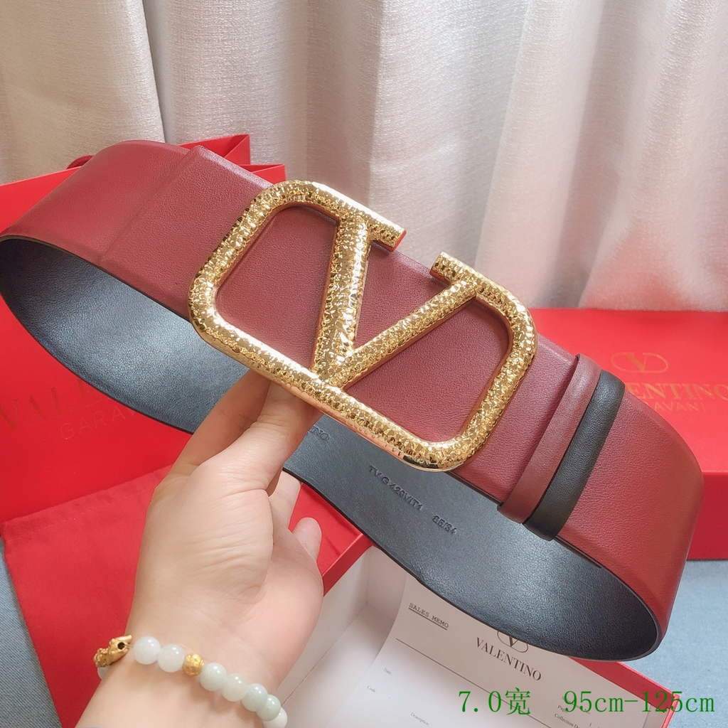 Valentino Belts Designer Valentino Buckle Leisure Belt Wide 7.0CM V00846 - '--Please Select-- - View 1