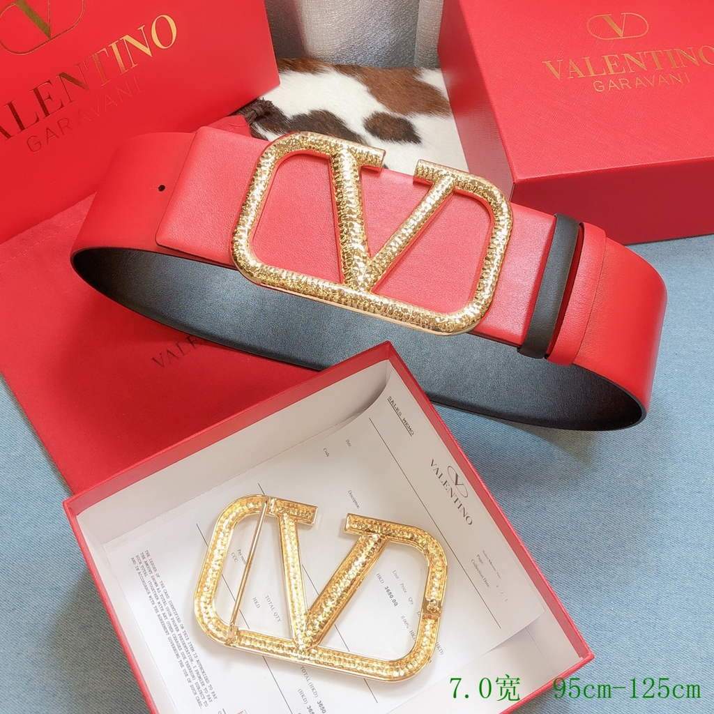 Valentino Belts Designer Valentino Buckle Leisure Belt Wide 7.0CM V00850 - '--Please Select-- - View 1