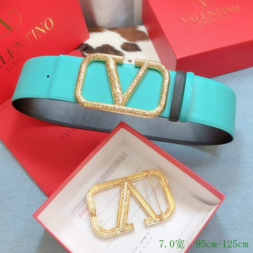 Valentino Belts Designer Valentino Buckle Leisure Belt Wide 7.0CM V00851 - '--Please Select-- - View 1