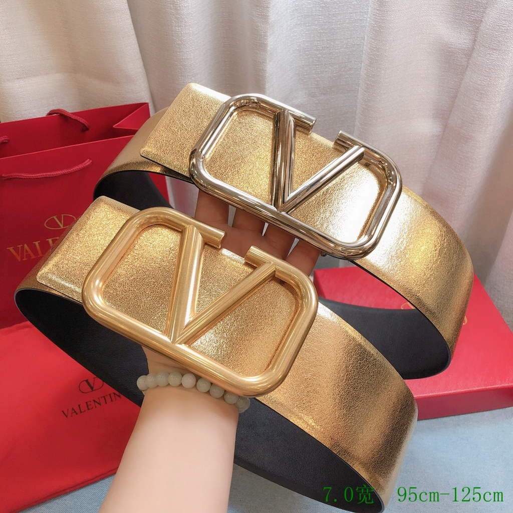 Valentino Belts Designer Valentino Buckle Leisure Belt Wide 7.0CM V00852 - '--Please Select-- - View 1