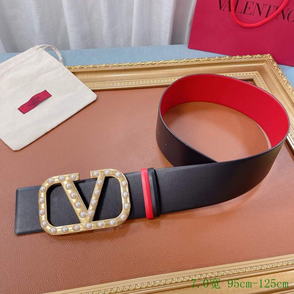 Valentino Belts Designer Valentino Buckle Leisure Belt Wide 7.0CM V00858 - '--Please Select-- - View 1
