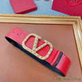 Valentino Belts Designer Valentino Buckle Leisure Belt Wide 7.0CM V00859 - '--Please Select-- - View 1