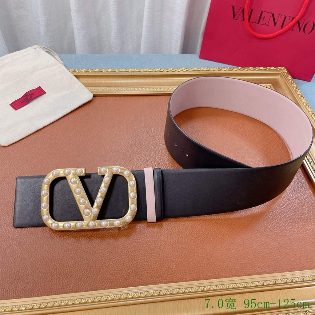 Valentino Belts Designer Valentino Buckle Leisure Belt Wide 7.0CM V00860 - '--Please Select-- - View 1