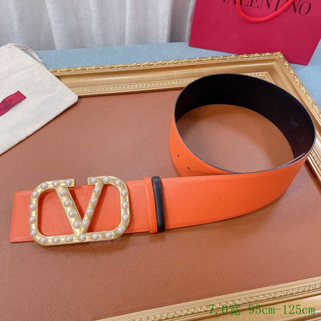 Valentino Belts Designer Valentino Buckle Leisure Belt Wide 7.0CM V00862 - '--Please Select-- - View 1