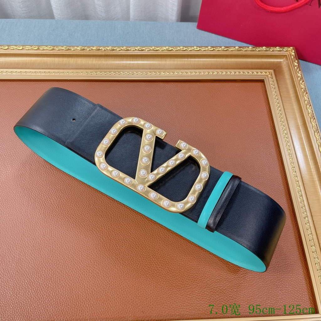 Valentino Belts Designer Valentino Buckle Leisure Belt Wide 7.0CM V00864 - '--Please Select-- - View 1
