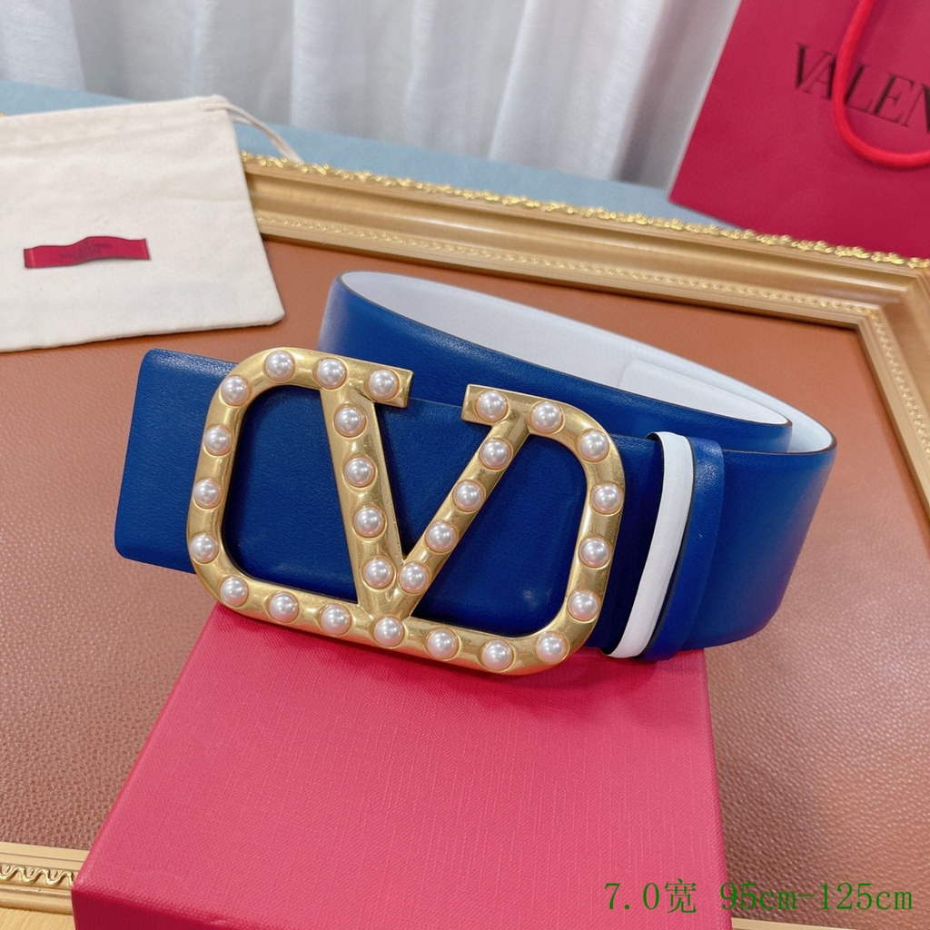 Valentino Belts Designer Valentino Buckle Leisure Belt Wide 7.0CM V00823