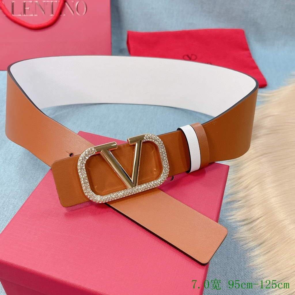 Valentino Belts Designer Valentino Buckle Leisure Belt Wide 7.0CM V00880 - '--Please Select-- - View 1