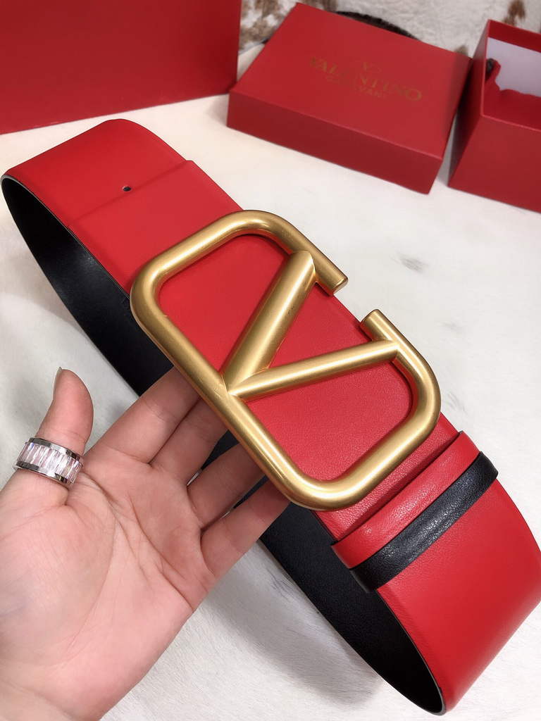 Valentino Belts Designer Valentino Buckle Leisure Belt Wide 7.0CM V00823