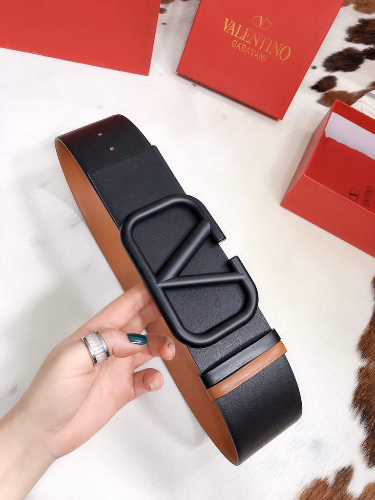 Valentino Belts Designer Valentino Buckle Leisure Belt Wide 7.0CM V00823