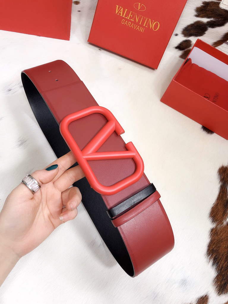 Valentino Belts Designer Valentino Buckle Leisure Belt Wide 7.0CM V00823