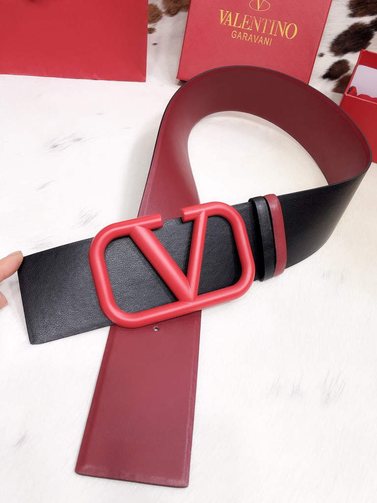 Valentino Belts Designer Valentino Buckle Leisure Belt Wide 7.0CM V00823