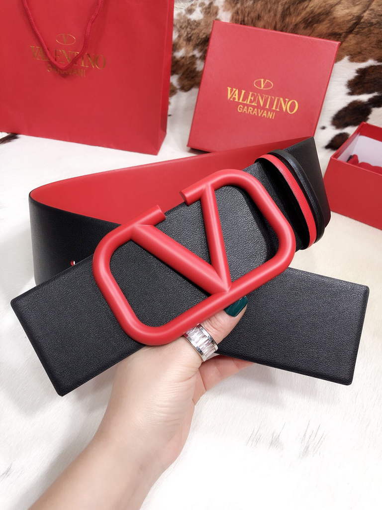 Valentino Belts Designer Valentino Buckle Leisure Belt Wide 7.0CM V00823