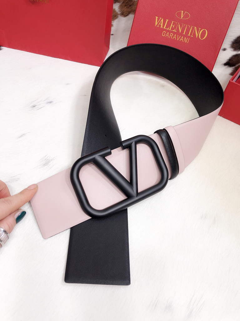 Valentino Belts Designer Valentino Buckle Leisure Belt Wide 7.0CM V00823