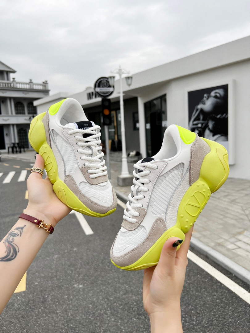 Valentino Garavani Bubbleback Mesh And Suede Sneaker V78131