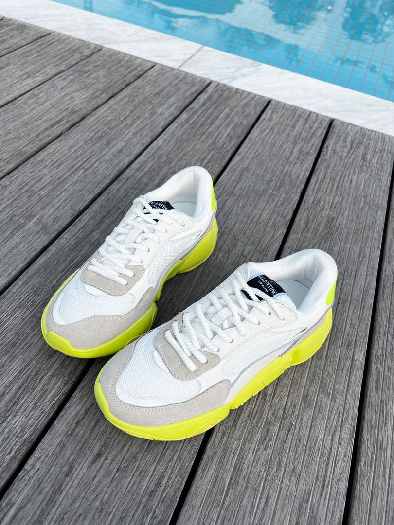 Valentino Garavani Bubbleback Mesh And Suede Sneaker V78131