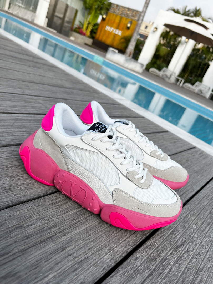 Valentino Garavani Bubbleback Mesh And Suede Sneaker V78132 - 35 - View 1