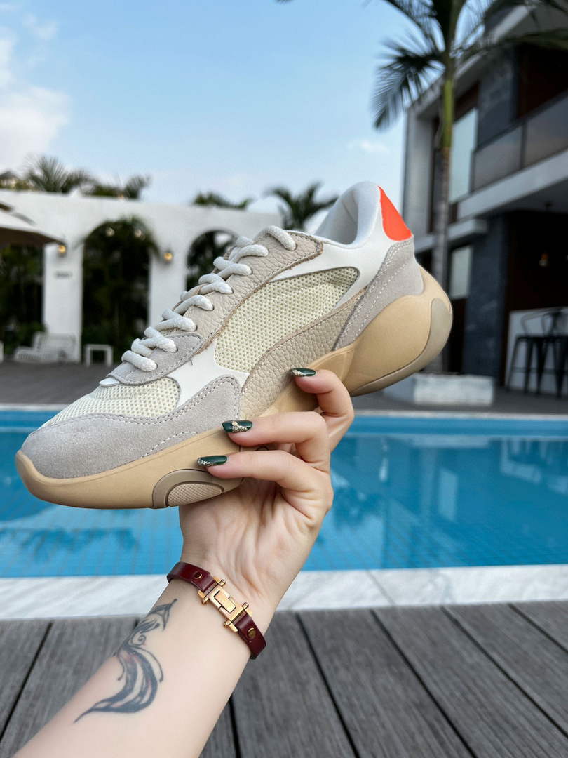 Valentino Garavani Bubbleback Mesh And Suede Sneaker V78136