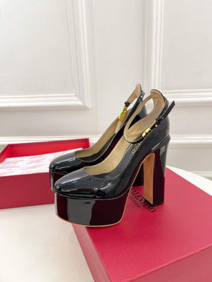 Valentino Garavani Tan-go Platform Pump In Patent Leather 155MM Black - 35 - View 2