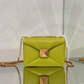 Valentino One Stud Nappa Bag With Chain 1215 Lemon Yellow - Default Title - View 1