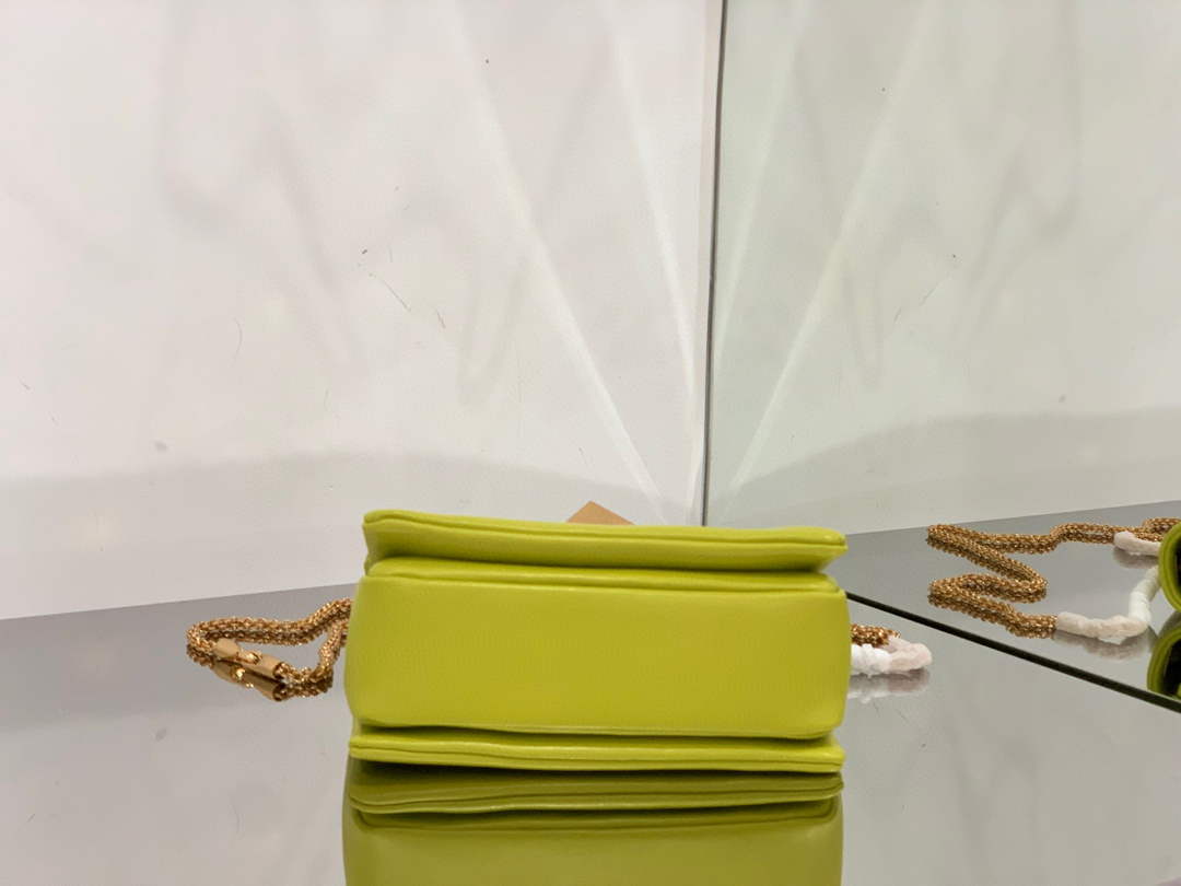 Valentino One Stud Nappa Bag With Chain 1215 Lemon Yellow