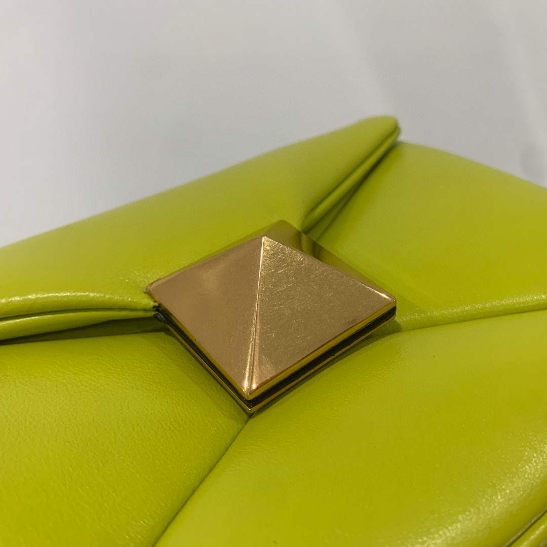 Valentino One Stud Nappa Bag With Chain 1215 Lemon Yellow