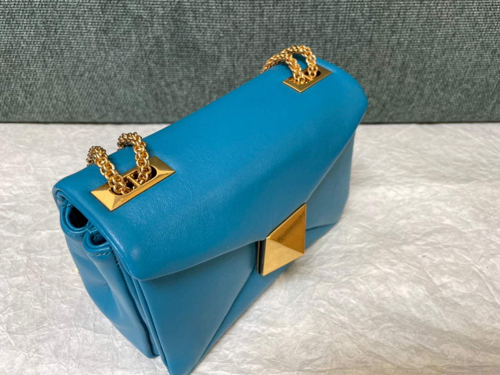 Valentino One Stud Nappa Bag With Chain 1215 Blue