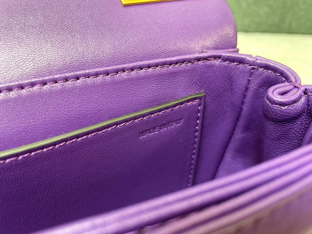 Valentino One Stud Nappa Bag With Chain 1215 Purple