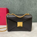 Valentino One Stud Nappa Bag With Chain 1215 Black Gold - Default Title - View 1