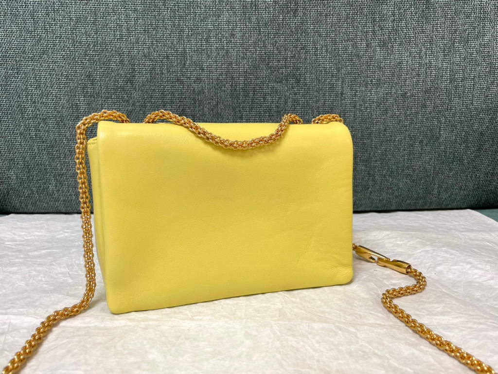 Valentino One Stud Nappa Bag With Chain 1215 Yellow