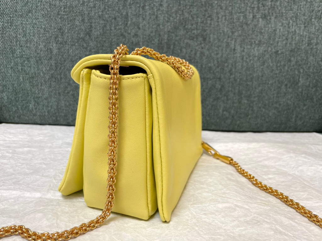 Valentino One Stud Nappa Bag With Chain 1215 Yellow