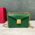 Valentino One Stud Nappa Bag With Chain 1215 Green - Default Title - View 1